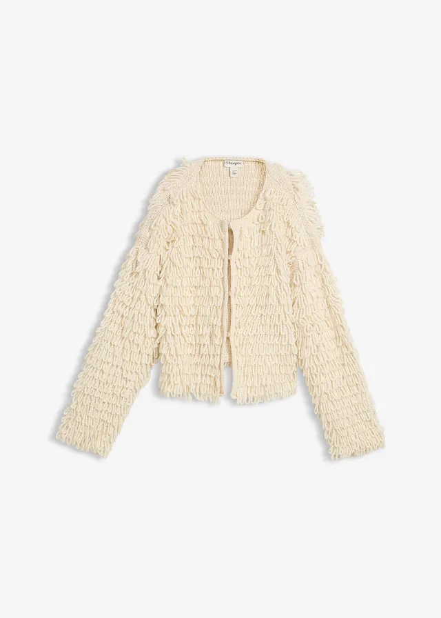 Grof gebreid vest, Kleur: ecru