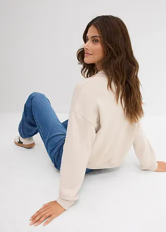 Bluza z czystej bawełny organicznej • jasnoszary • sklep bonprix