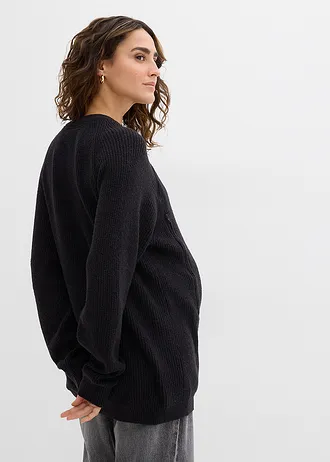 Těhotenský svetr s diskrétní kojicí funkcí • černá • bonprix obchod