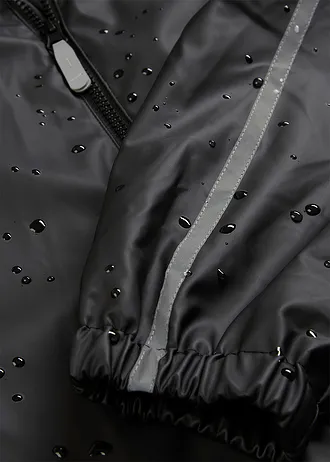 Imperméable thermique à doublure polaire et capuche amovible • noir • Boutique bonprix