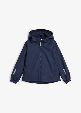 Veste de pluie thermique à capuche amovible et détails réfléchissants • bleu foncé • Boutique bonprix