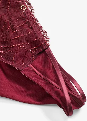 Nohavičky s elegantnou výšivkou • bobuľovo červená • obchod bonprix