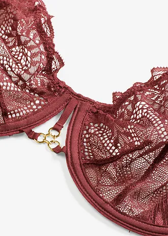 Soutien-gorge à armatures en dentelle délicate • bordeaux • Boutique bonprix