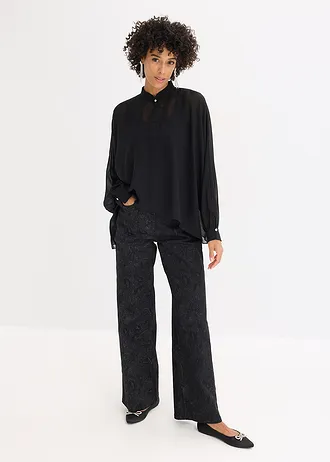 Tuniek van chiffon, Kleur: zwart