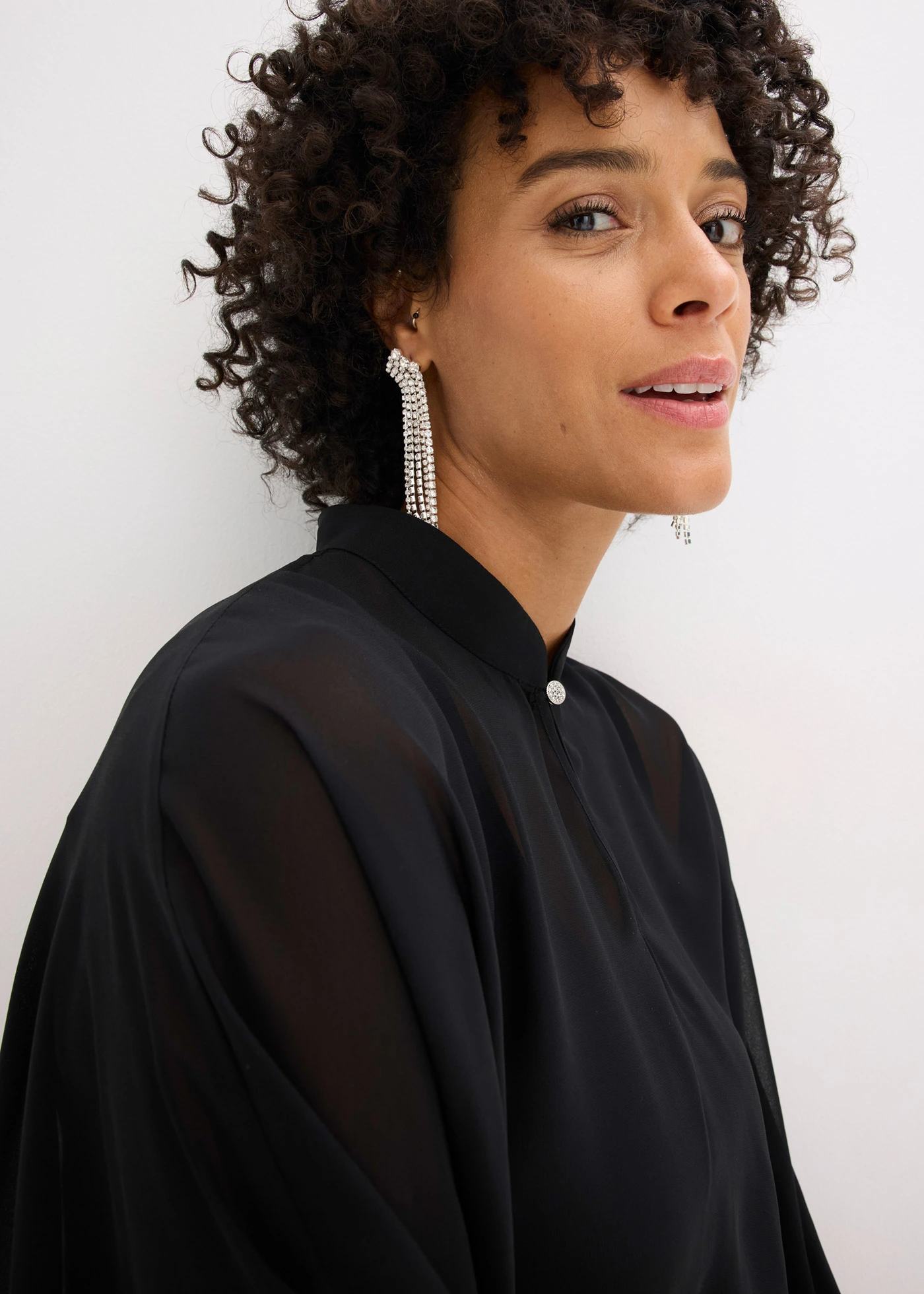 Tunique en mousseline • noir • Boutique bonprix