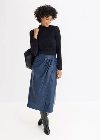 Colshirt met kant • zwart • bonprix online shop