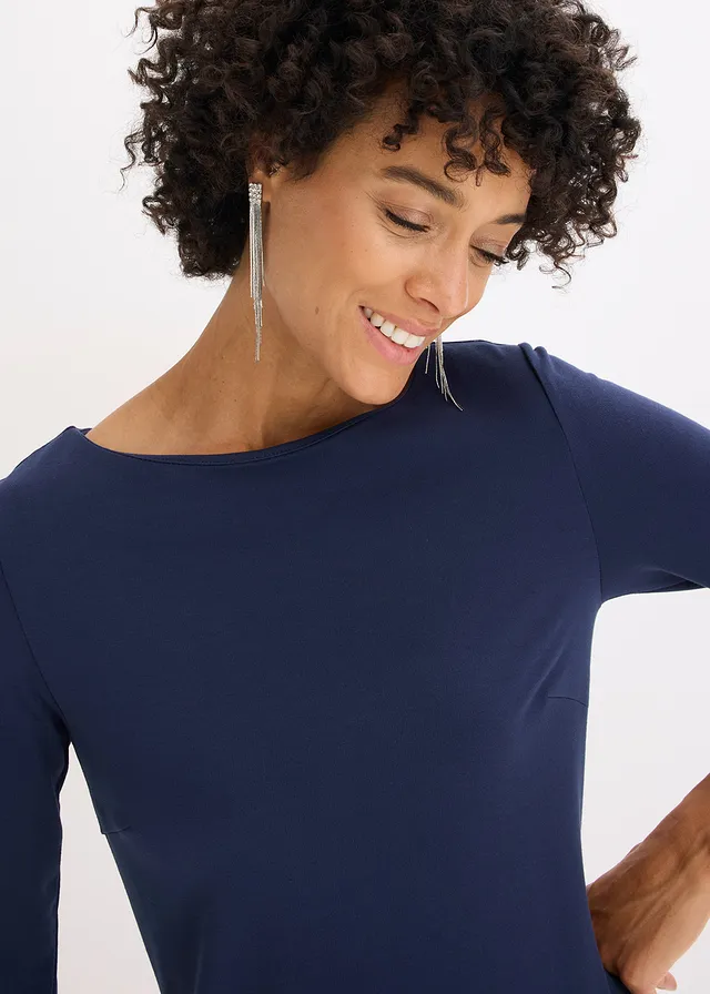 Robe en Punto di Roma • bleu foncé • product-page.page-title-suffix
