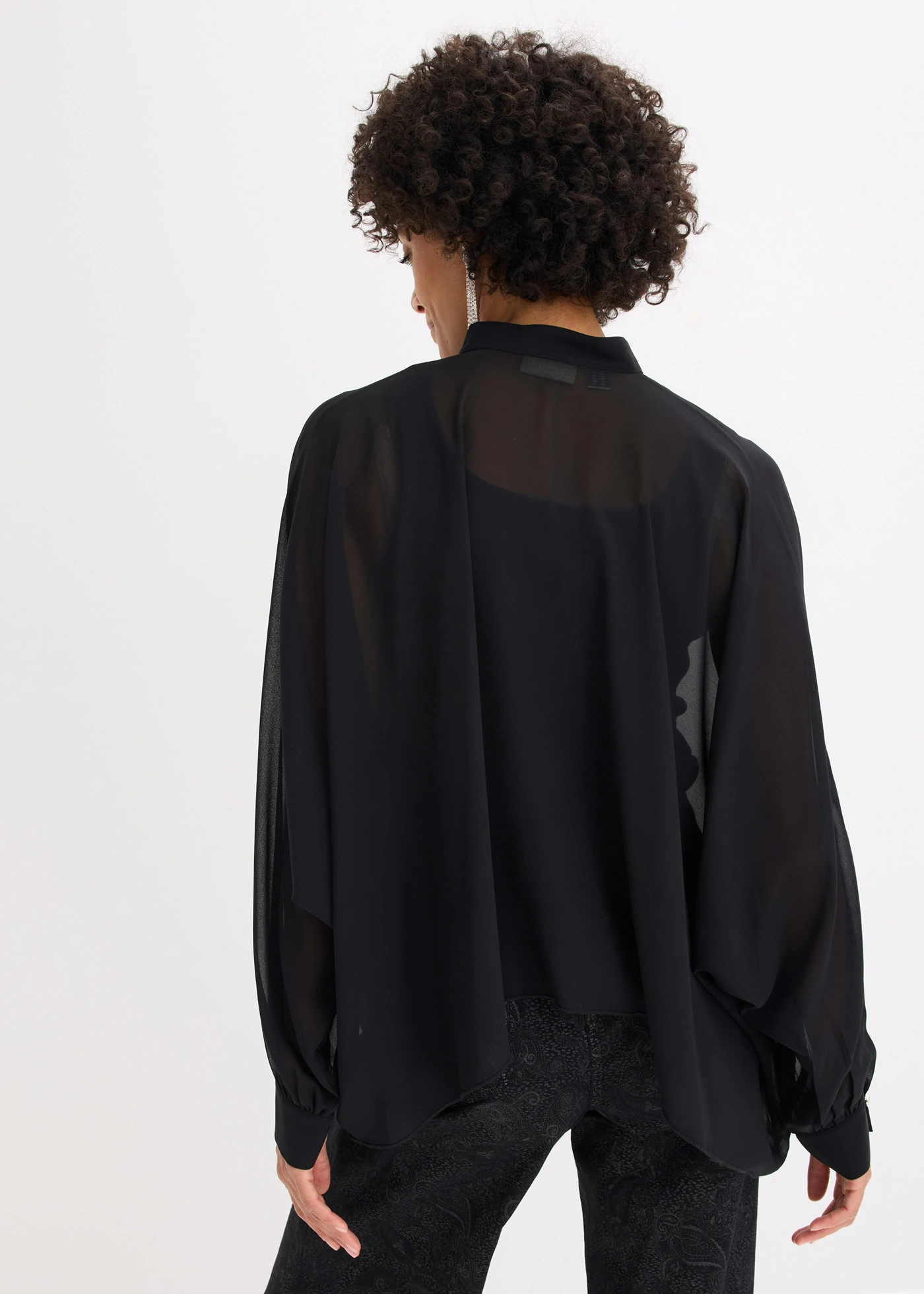 Tunique en mousseline • noir • Boutique bonprix