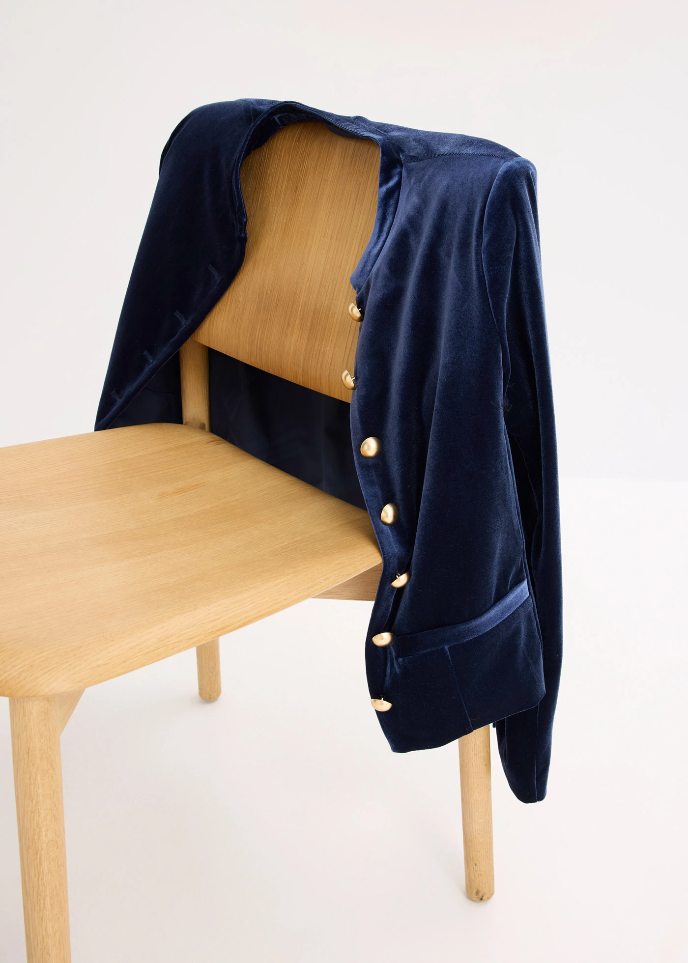 Wdzianko aksamitne • granatowy • sklep bonprix