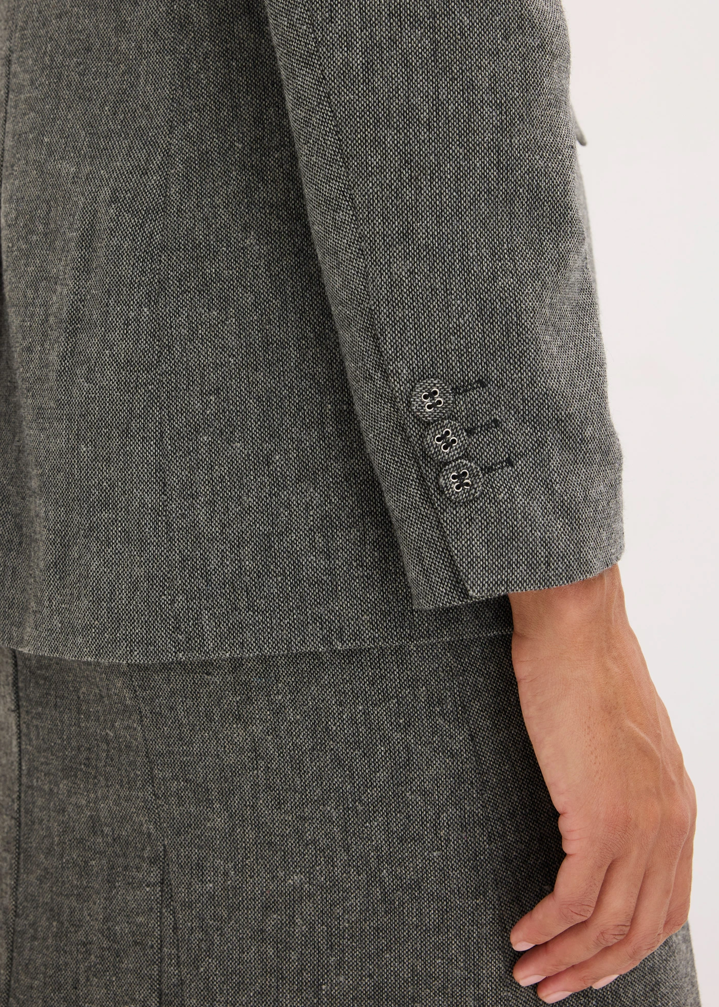 Sacou cu aspect de tweed • negru/ecru melanj • magazin bonprix