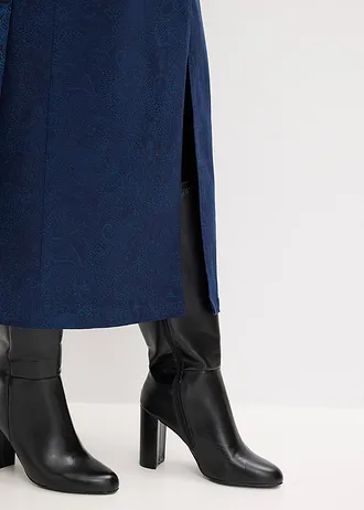 Stretchrok van katoen • donkerblauw-lichtindigo paisley • bonprix online shop