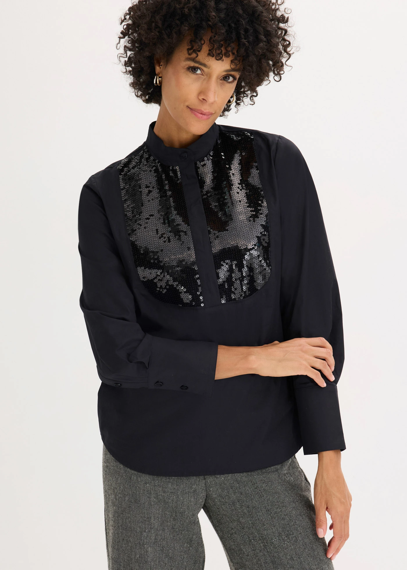 Tunică cu paiete • negru • magazin bonprix