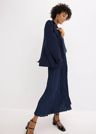 Maxi rok van crash satijn • donkerblauw • bonprix online shop