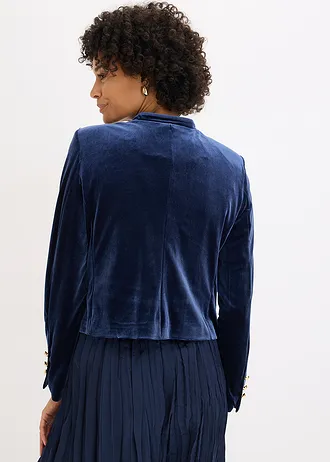 Fluwelen jas, Kleur: donkerblauw