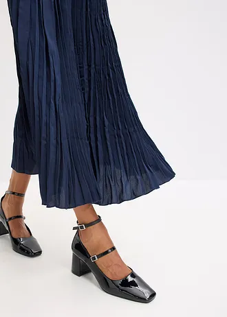 Maxi rok van crash satijn • donkerblauw • bonprix online shop