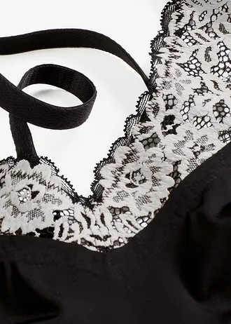 Podprsenka Bralette Lasercut Feel Comfort • čierna/biela vlna • obchod bonprix