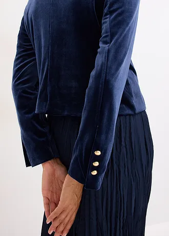 Fluwelen jas • donkerblauw • bonprix online shop