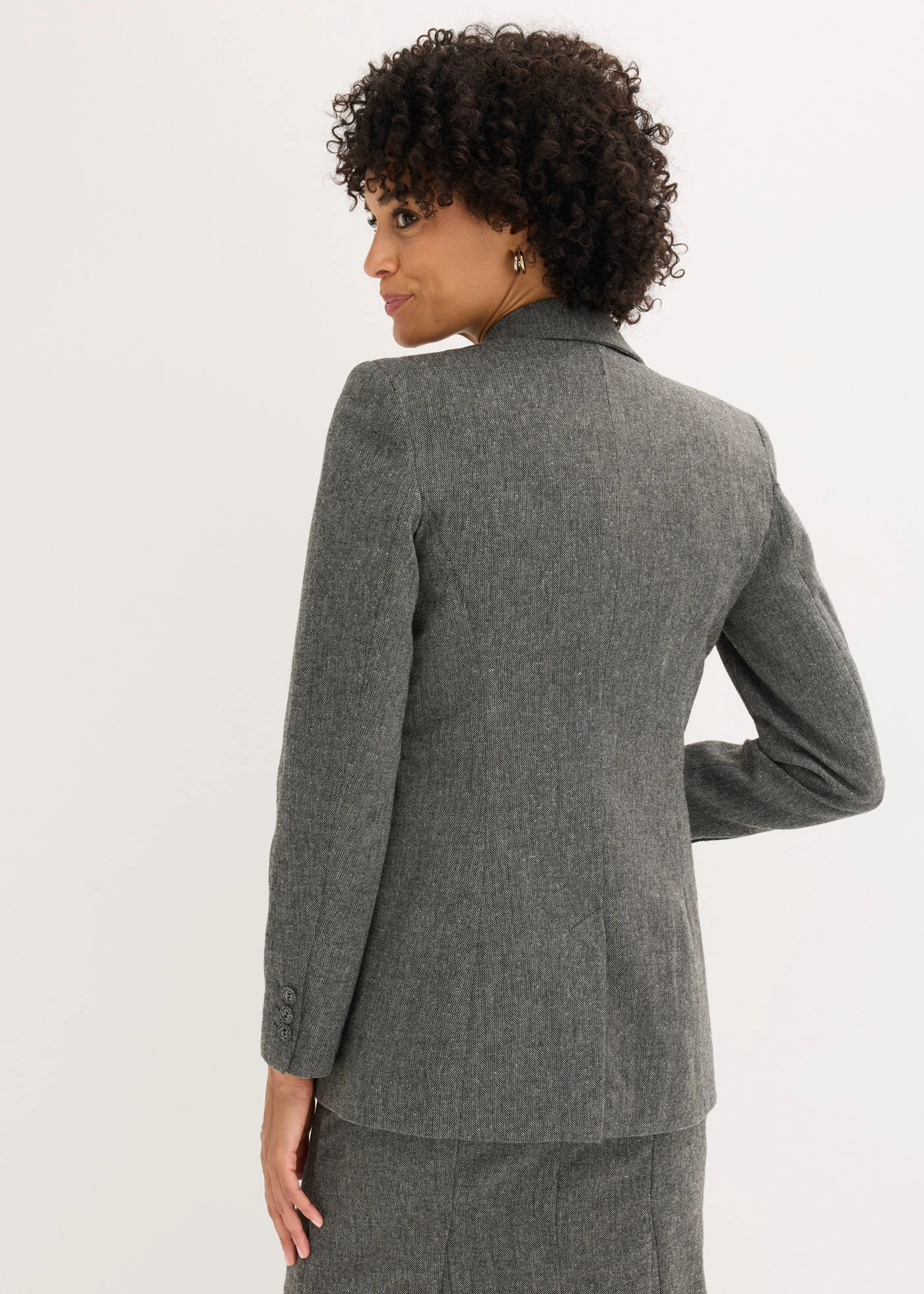 Sacou cu aspect de tweed • negru/ecru melanj • magazin bonprix