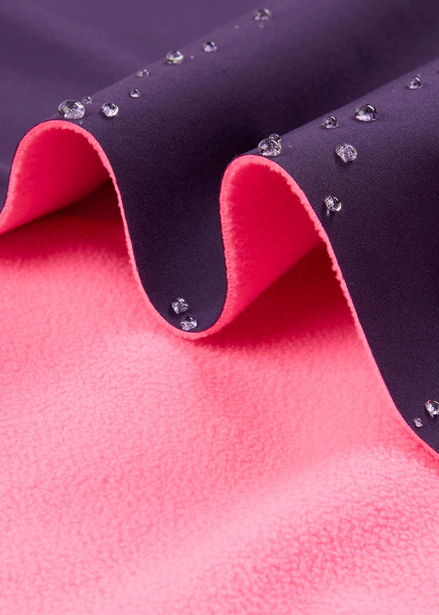 Parka thermique en softshell déperlant • violet foncé/rose fluo • Boutique bonprix