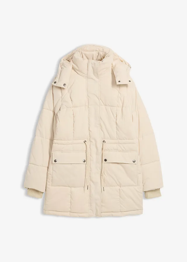 Doudoune mi-longue avec taille réglable • sable clair • Boutique bonprix