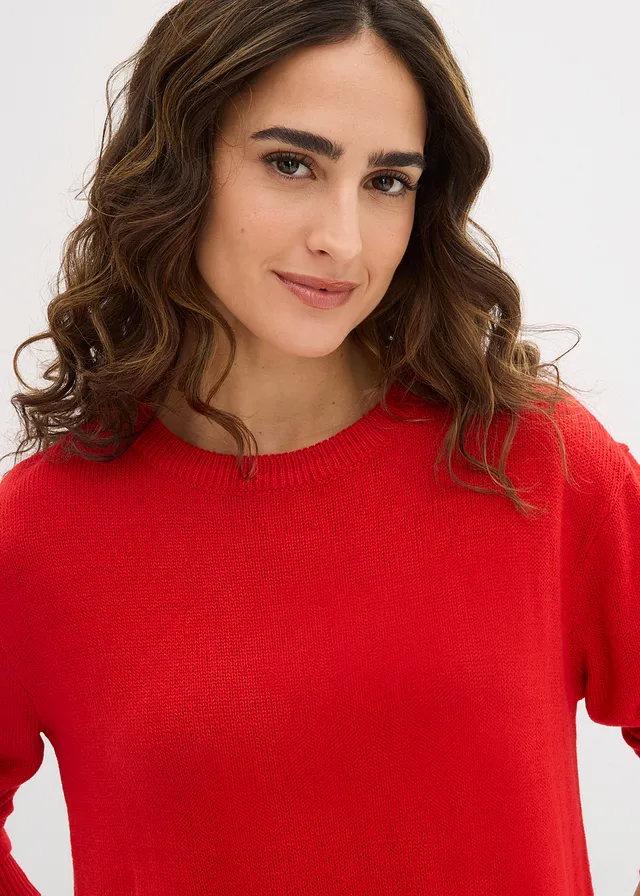 Pull col rond en maille • rouge lave • product-page.page-title-suffix