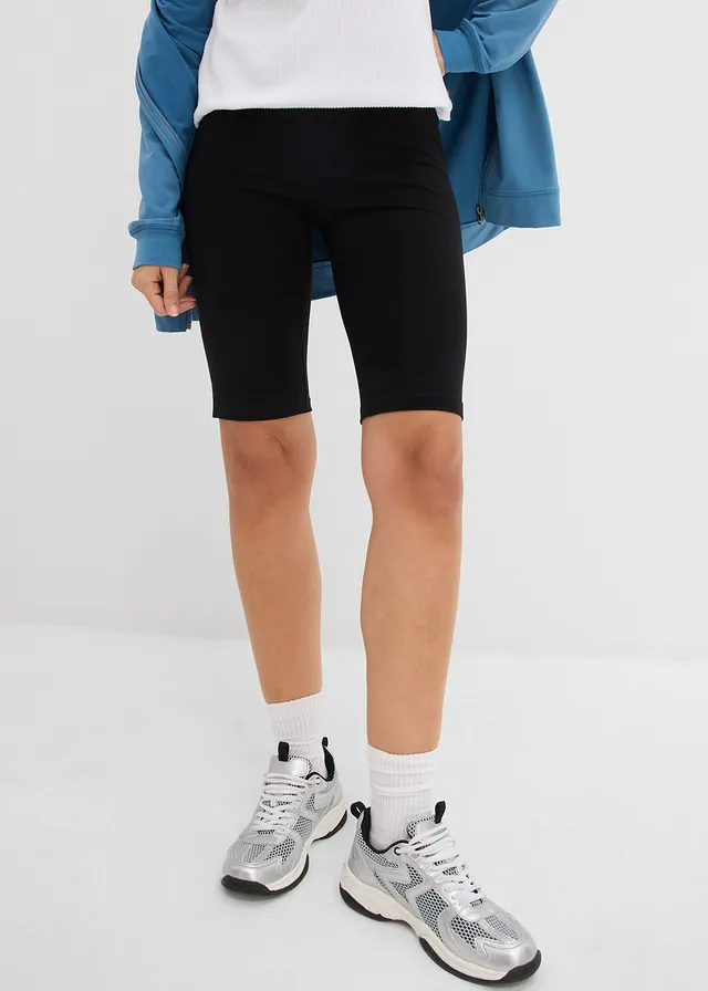 Lange biker short (set van 2), Kleur: zwart+zwart