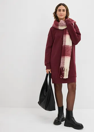 Oversized sweatjurk, Kleur: donkerbessen