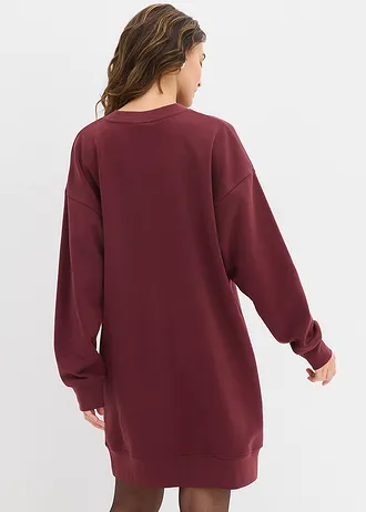 Oversized sweatjurk, Kleur: donkerbessen