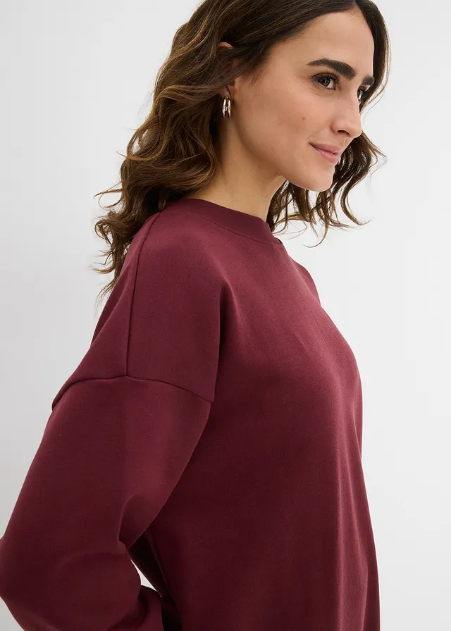 Robe oversize en molleton • bordeaux • product-page.page-title-suffix