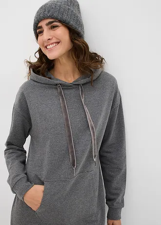 Sweatjurk met biologisch katoen • grijs gemêleerd • bonprix online shop
