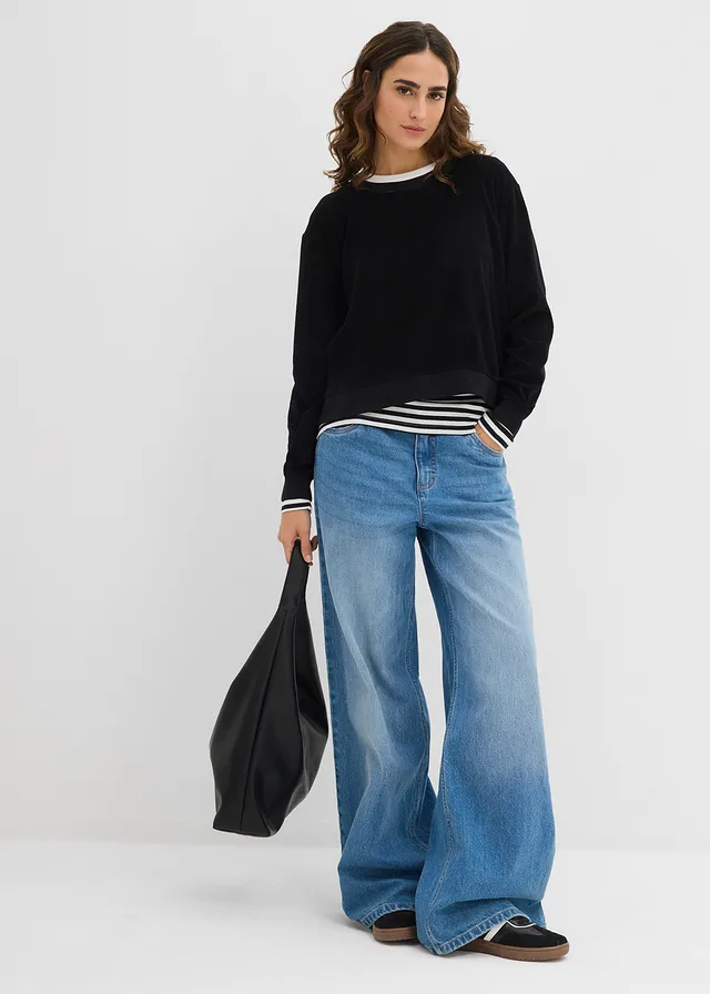 Sweat en éponge douce, Couleur: noir