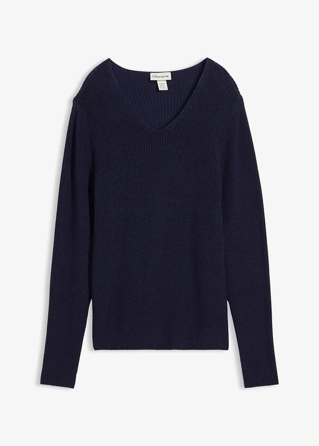 Pull en maille côtelée 100% coton