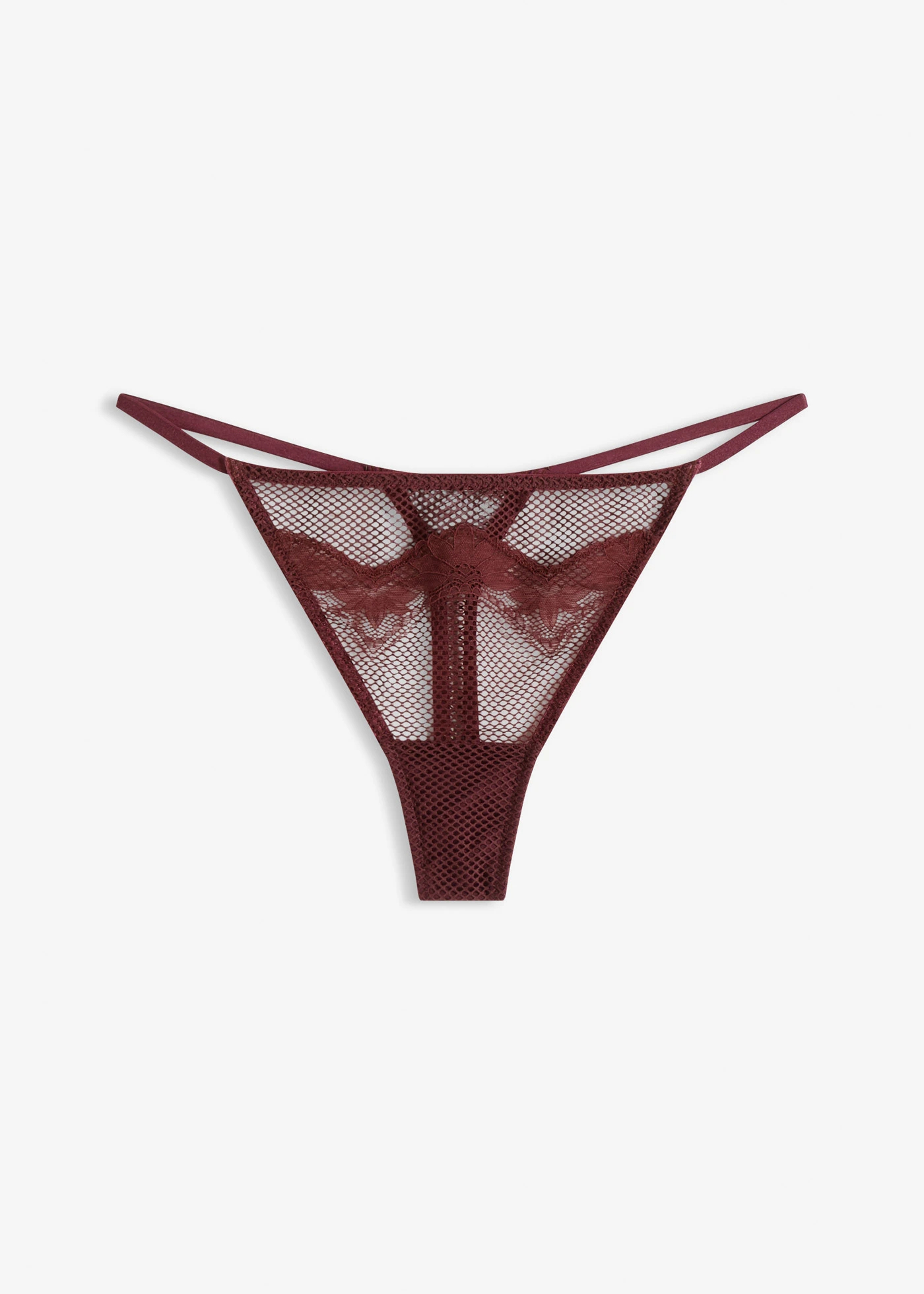 Chilot tanga string cu dantelă elegantă • roșu burgund • magazin bonprix