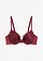 Soutien-gorge à coques brodé, Couleur: bordeaux