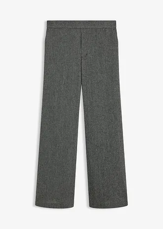 Pantaloni evazați cu aspect de tweed