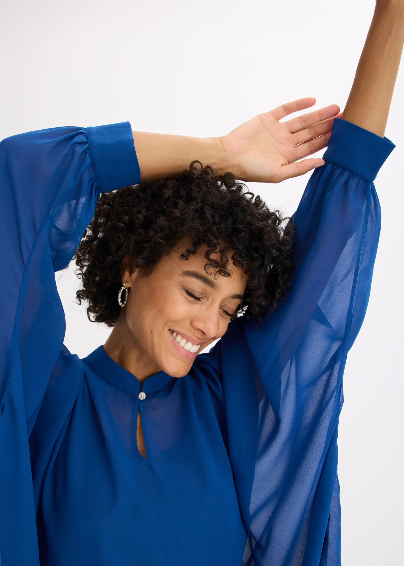 Tunika szyfonowa • niebieskozielony morski • sklep bonprix