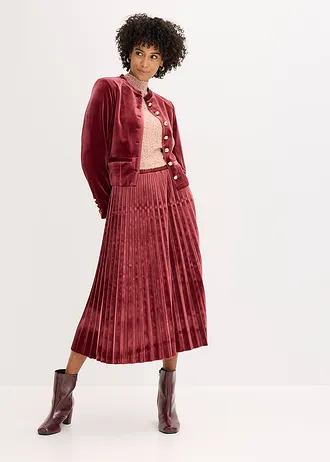 Bluză cu guler rulat din dantelă • roz vintage • magazin bonprix