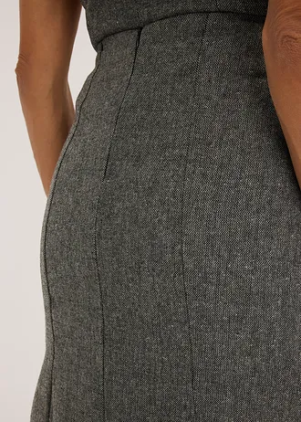 Godetrock in tweedlook • zwart-wolwit gemêleerd • bonprix online shop