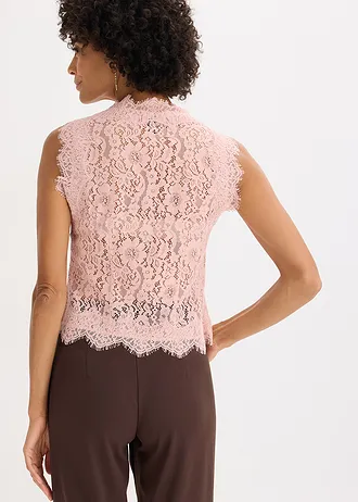 Kanten vest, Kleur: vintage roze