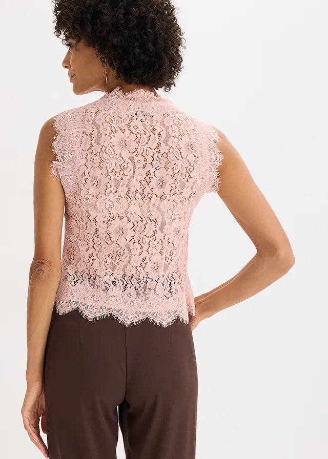 Gilet sans manches en dentelle • rose vintage • product-page.page-title-suffix