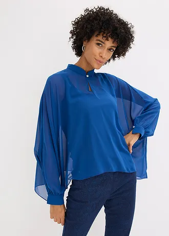 Tuniek van chiffon • gentiaanblauw • bonprix online shop