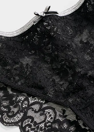 Rio slip van gerecycled polyamide • zwart/zilverkleur • bonprix online shop