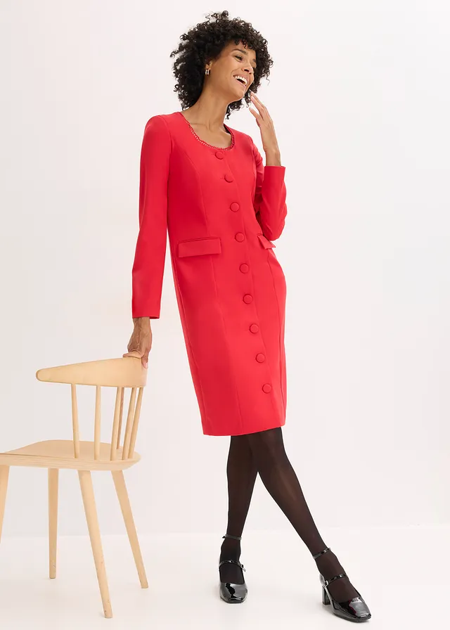 Blazerjurk met kant • rood • product-page.page-title-suffix