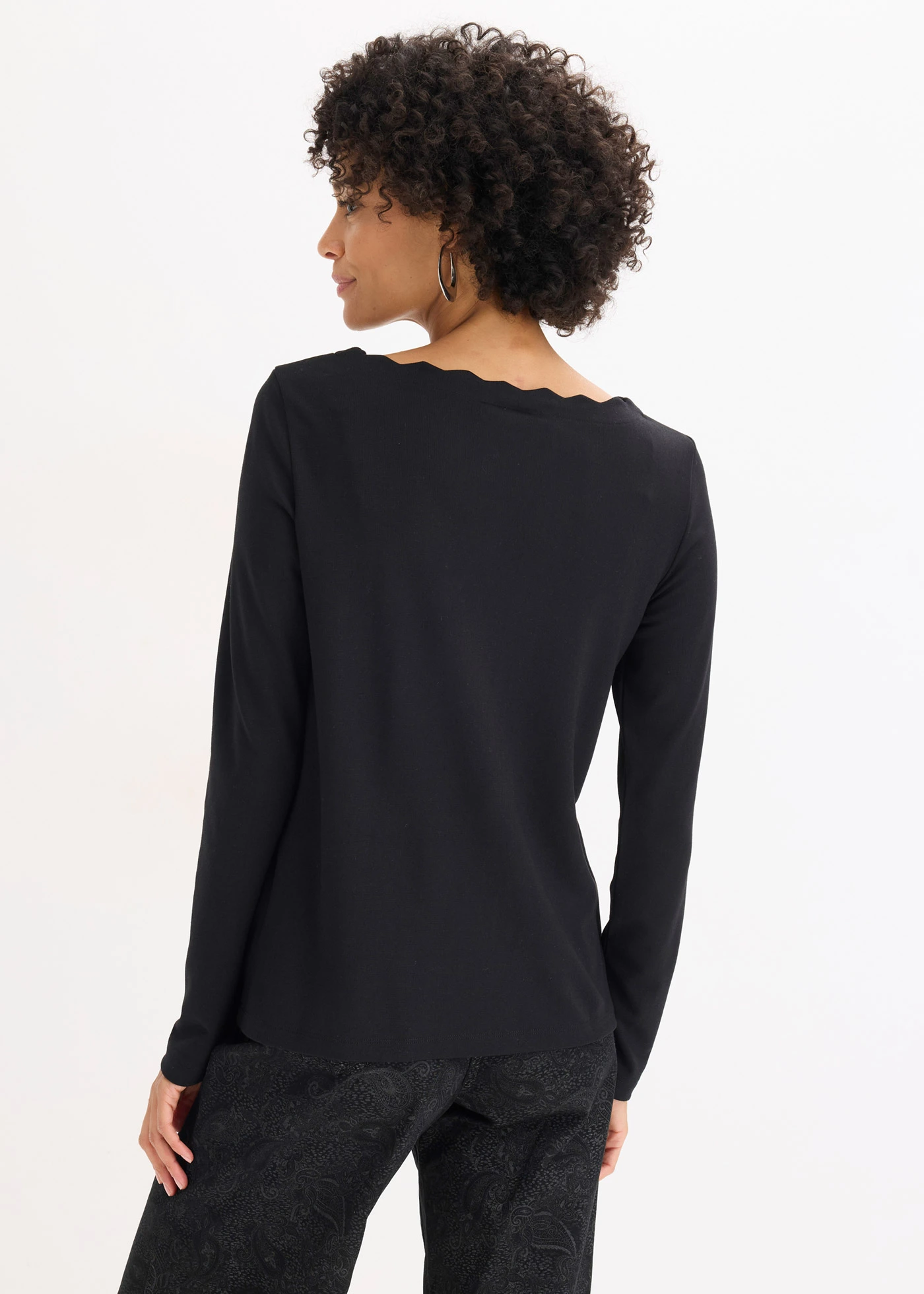 Shirt met golfranden van Punto di Roma • zwart • bonprix online shop