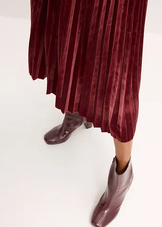 Pliszé szoknya puha bársonyból • rubinvörös • bonprix áruház