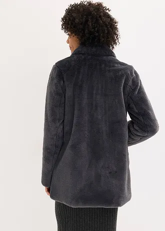 Manteau en peluche • gris ardoise • Boutique bonprix