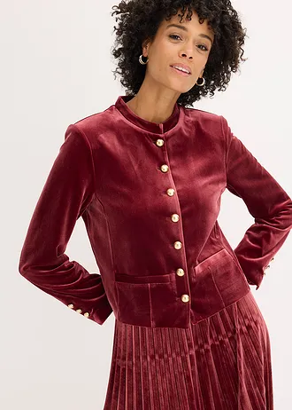 Fluwelen jas • robijnrood • bonprix online shop