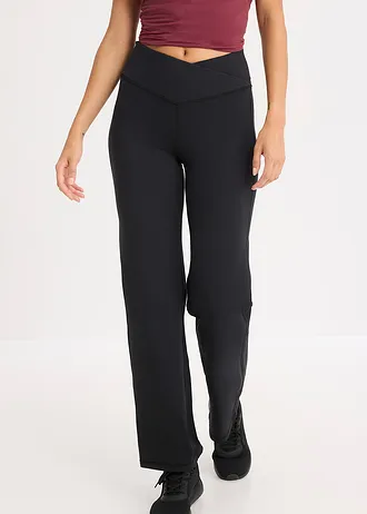 Pantalon de sport doux et thermique, jambe droite • noir • Boutique bonprix
