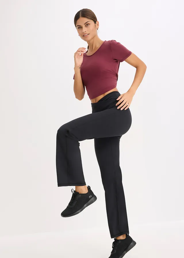 Pantalon de sport doux et thermique, jambe droite • noir • product-page.page-title-suffix