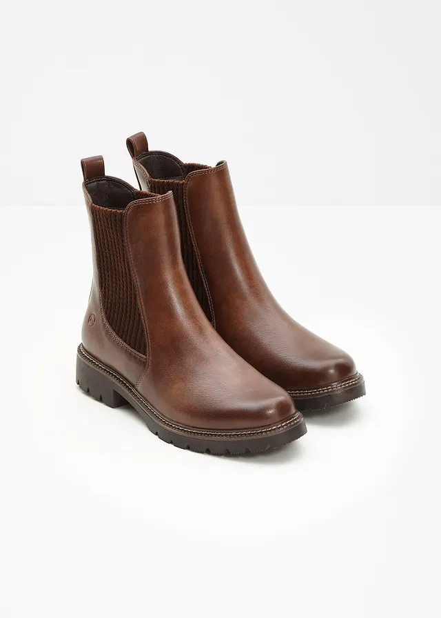 Bottines Chelsea Tamaris, Couleur: marron